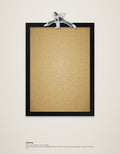 Leapfrog – framed wall art with a wooden figure jumping clean over the picture (A4)