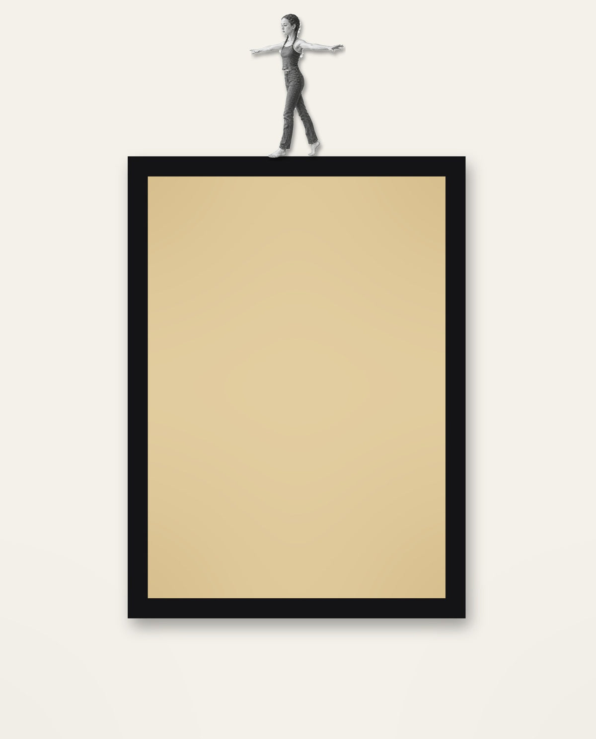 Balancing Act – the full framed piece on a wall