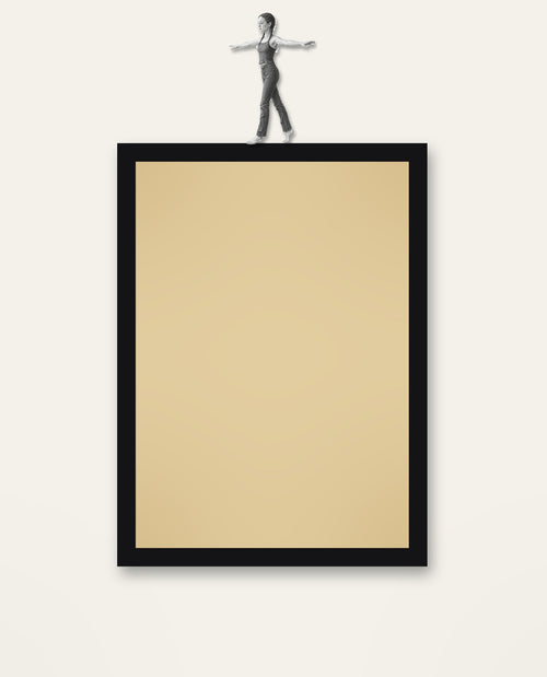 Balancing Act – the full framed piece on a wall