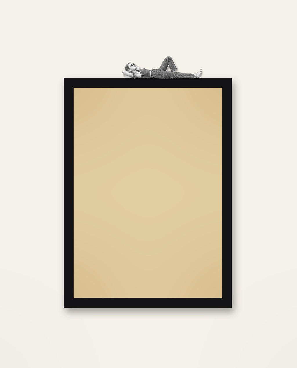 Sunbather – the full framed piece on a wall