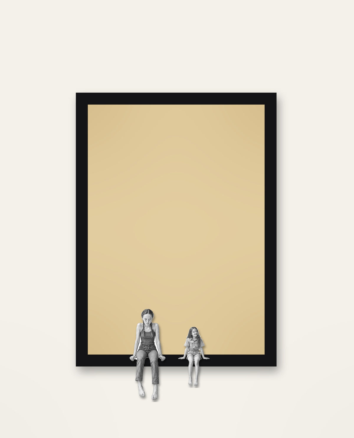 Chinwag – the full framed piece on a wall