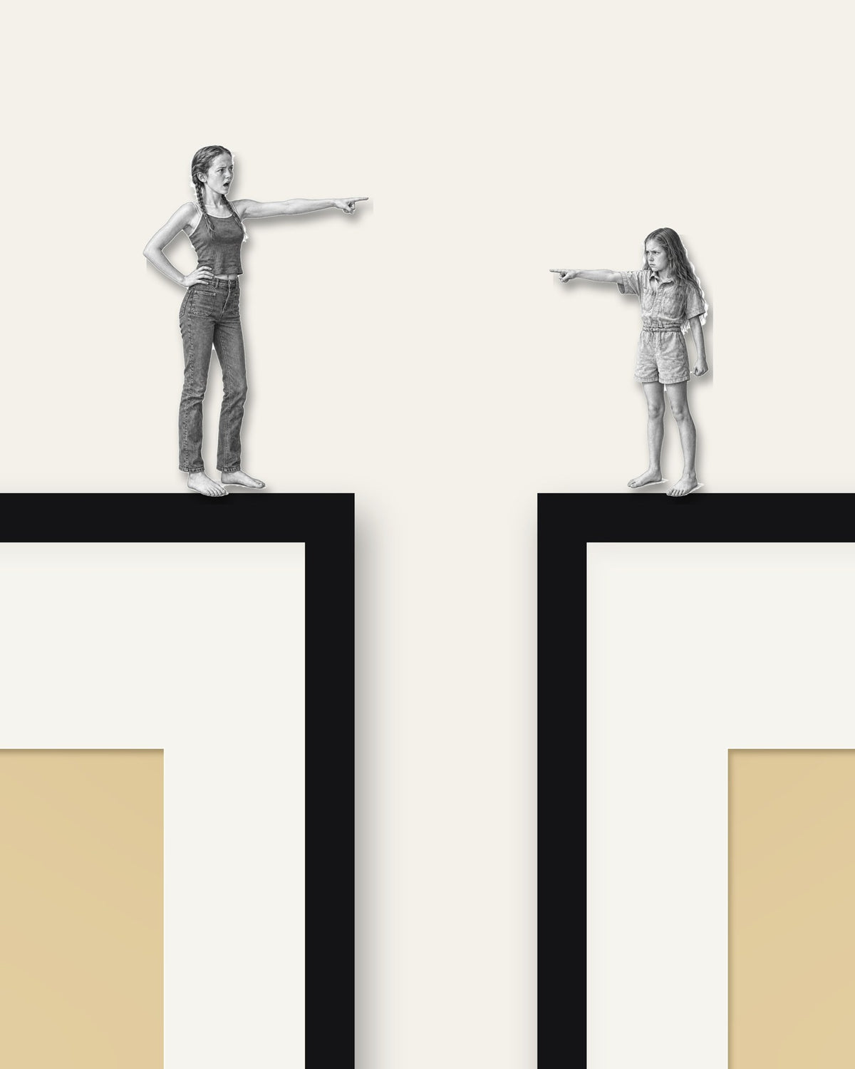 It Was Her – Nipped Out framed wall art (detail)