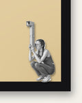 Periscope – close-up of the wooden figure on the black frame