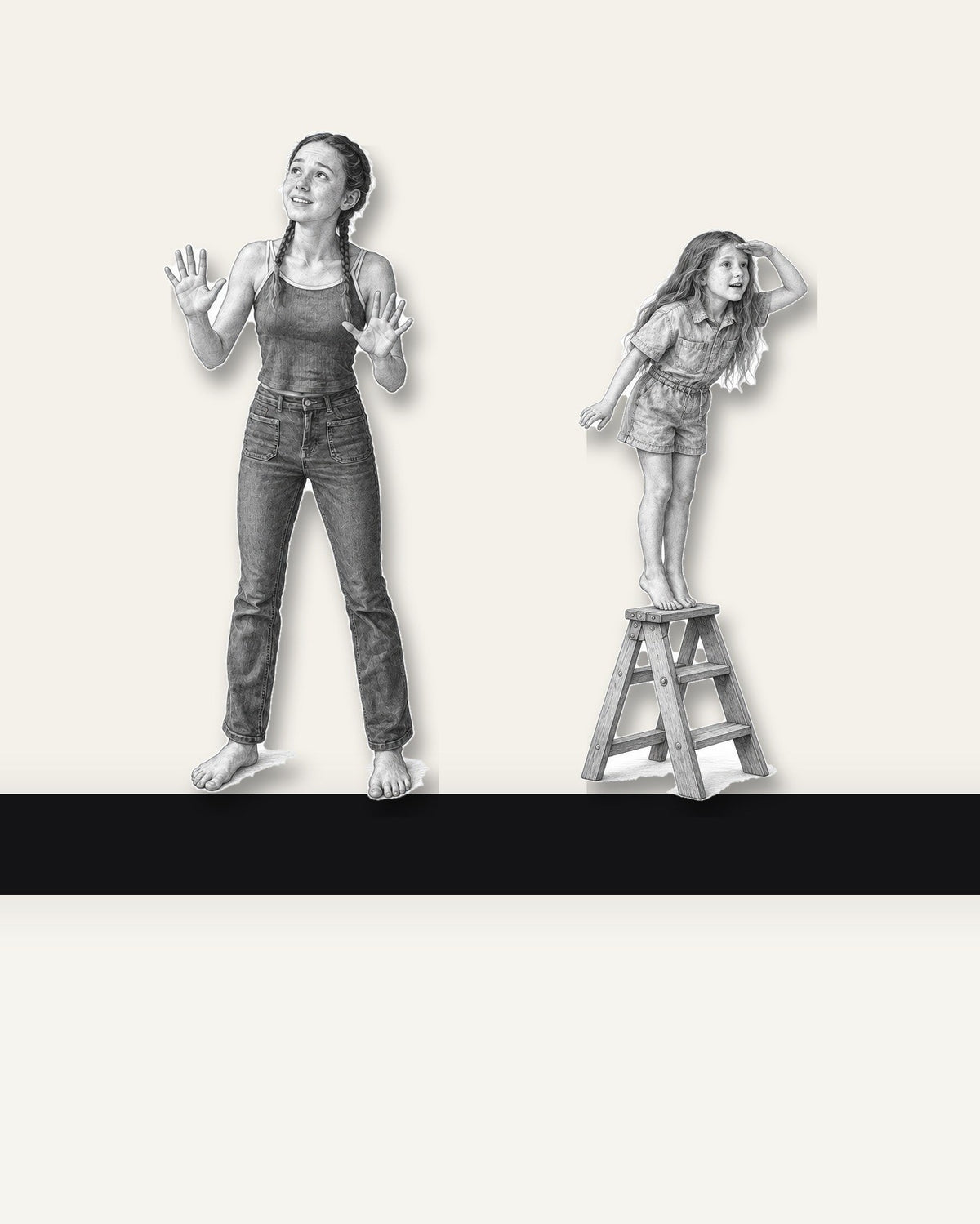 Stepladder – Nipped Out framed wall art (detail)