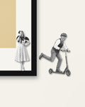 Mid-Life Crisis – Nipped Out framed wall art (detail)