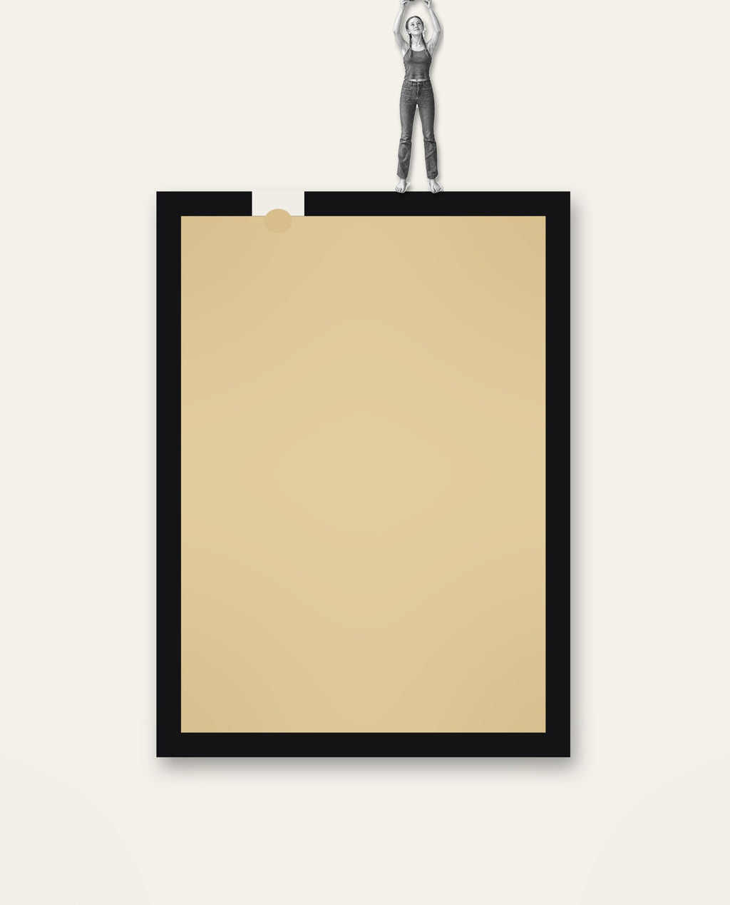 Missing Piece – the full framed piece on a wall