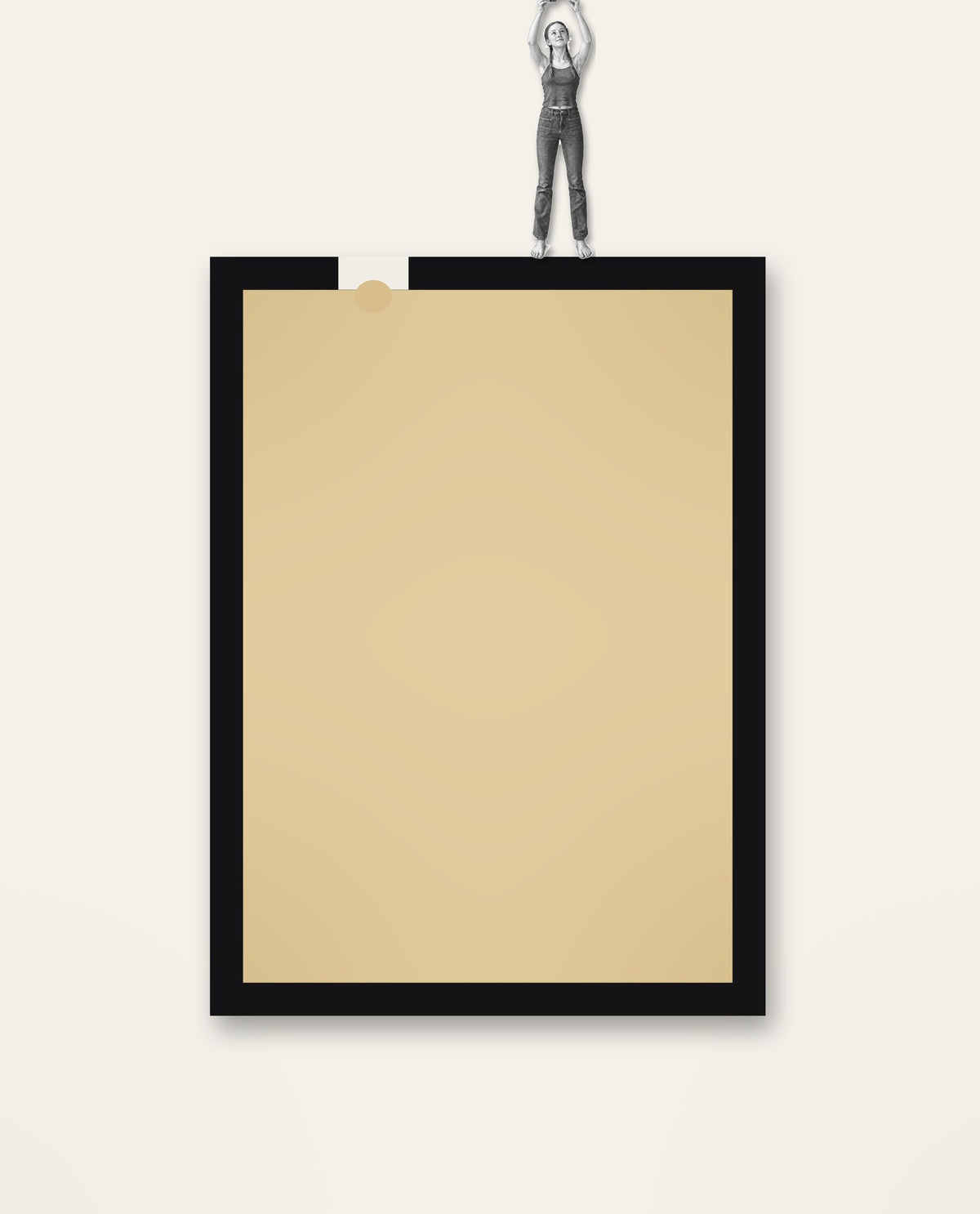 Missing Piece – the full framed piece on a wall
