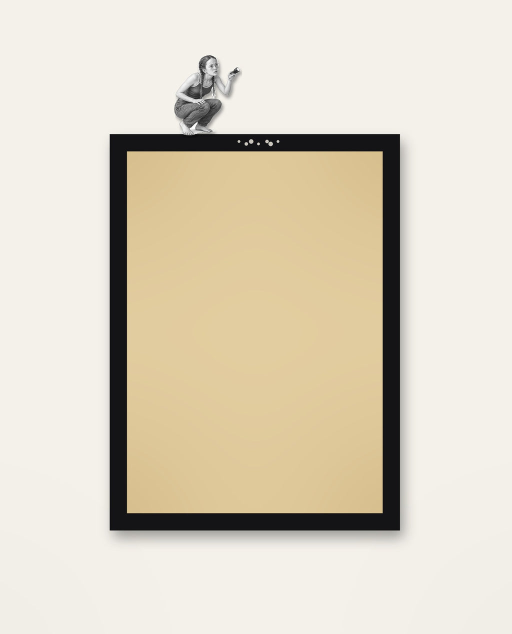 Woodworm – the full framed piece on a wall