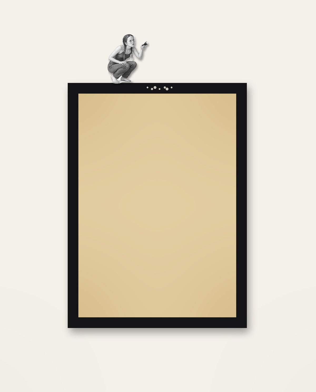Woodworm – the full framed piece on a wall