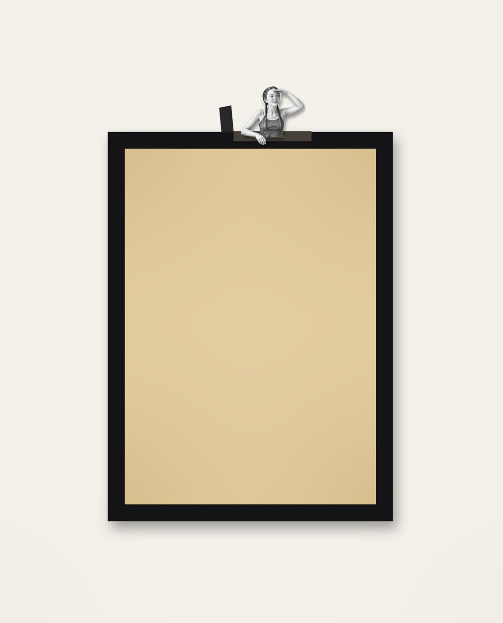 Hatch – the full framed piece on a wall