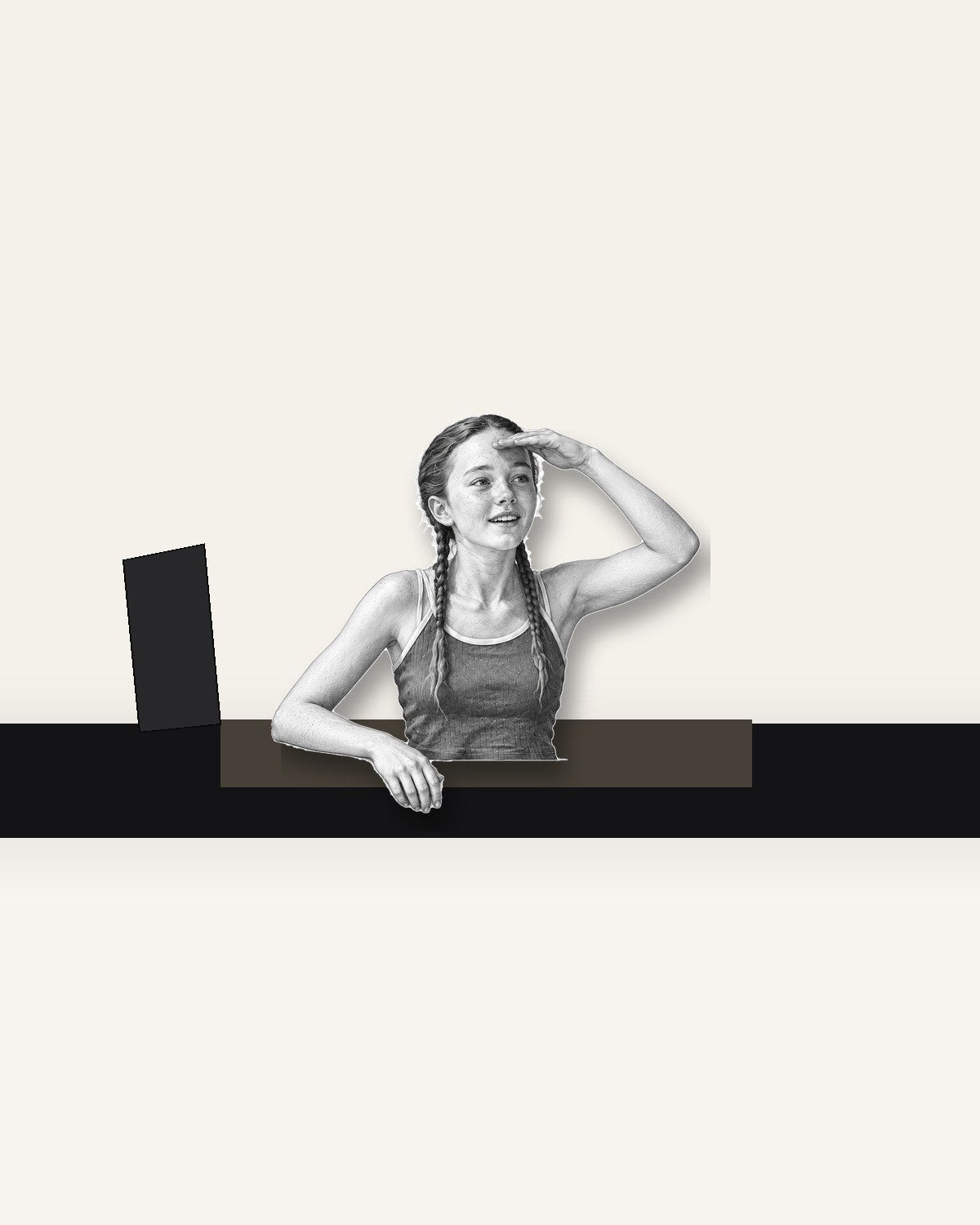 Hatch – Nipped Out framed wall art (detail)